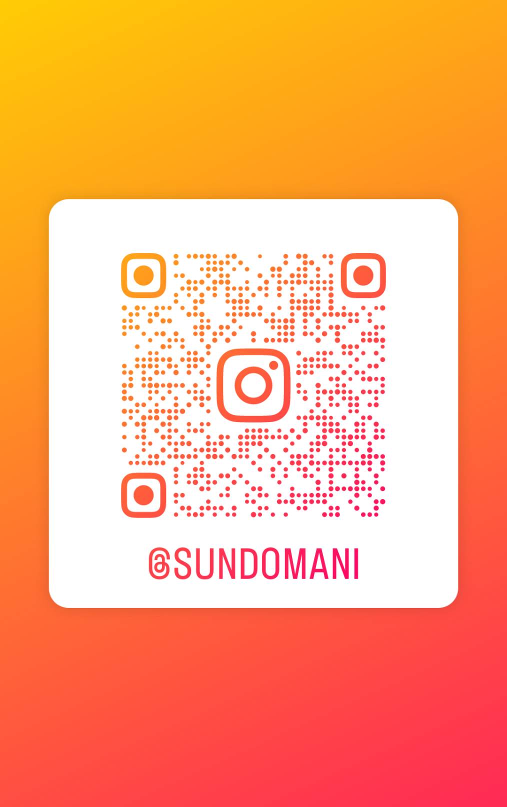 instagram @SUNDOMANI